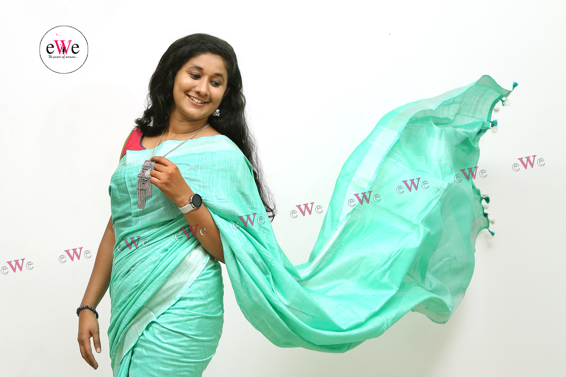 Linen saree