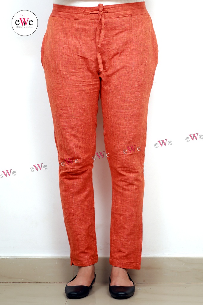 Khadi Ladies Pant &quot;Fire Orange&quot;