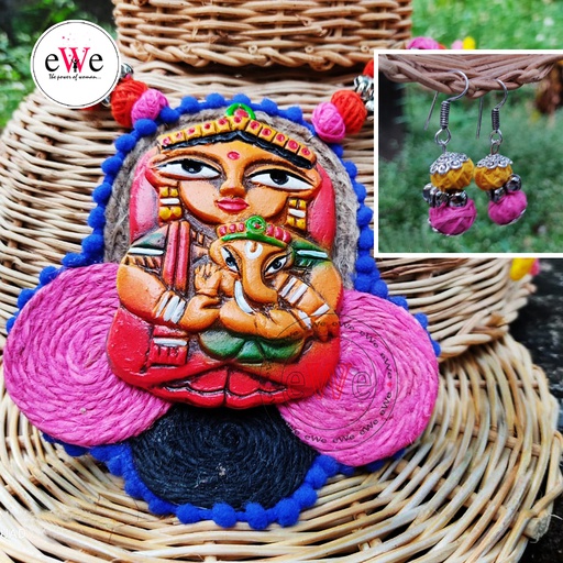 Handmade Jute Devi Necklace Sets [ehlihjy3007]